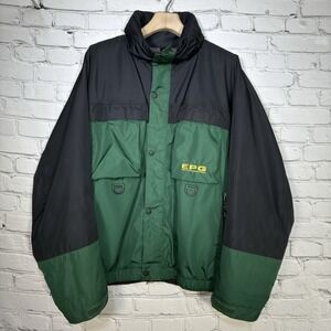 Vintage 90s Nautica Competition EPG Ski Jacket XL Primaloft Synthetic Down Green